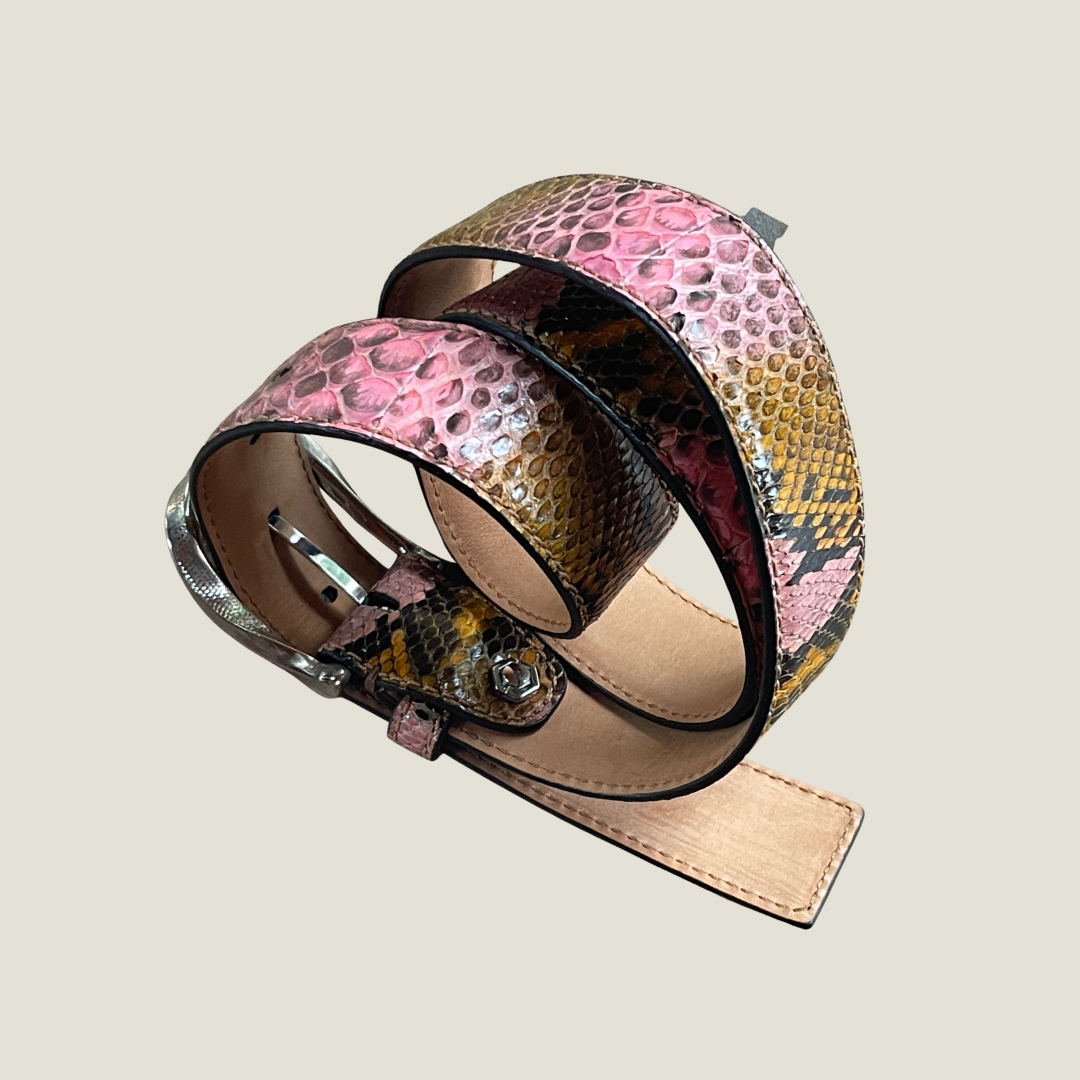 Pythonleder Gürtel 3,5 cm breit Unisex