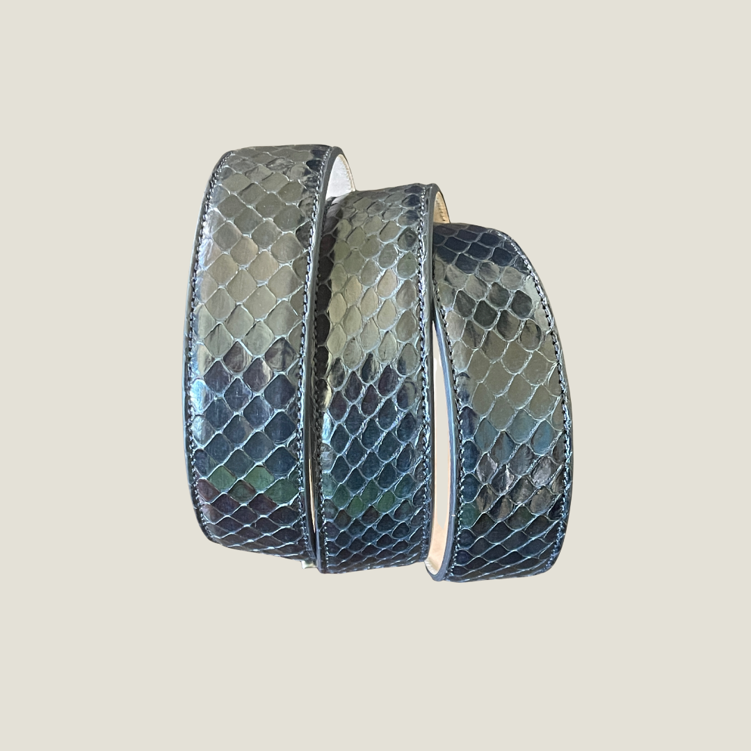 Pythonleder Gürtel 3,5 cm breit Handgefertigt