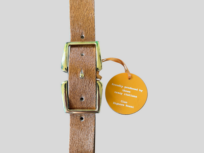 Fell Ledergürtel Rindsleder 3 cm breit 90 cm Unisex Handgefertigt