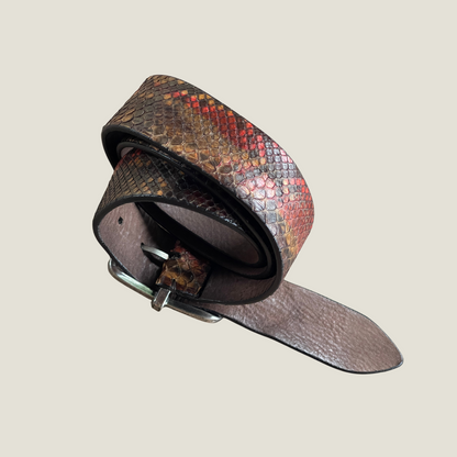 Echt Pythonleder Gürtel 4 cm breit 95 cm Unisex