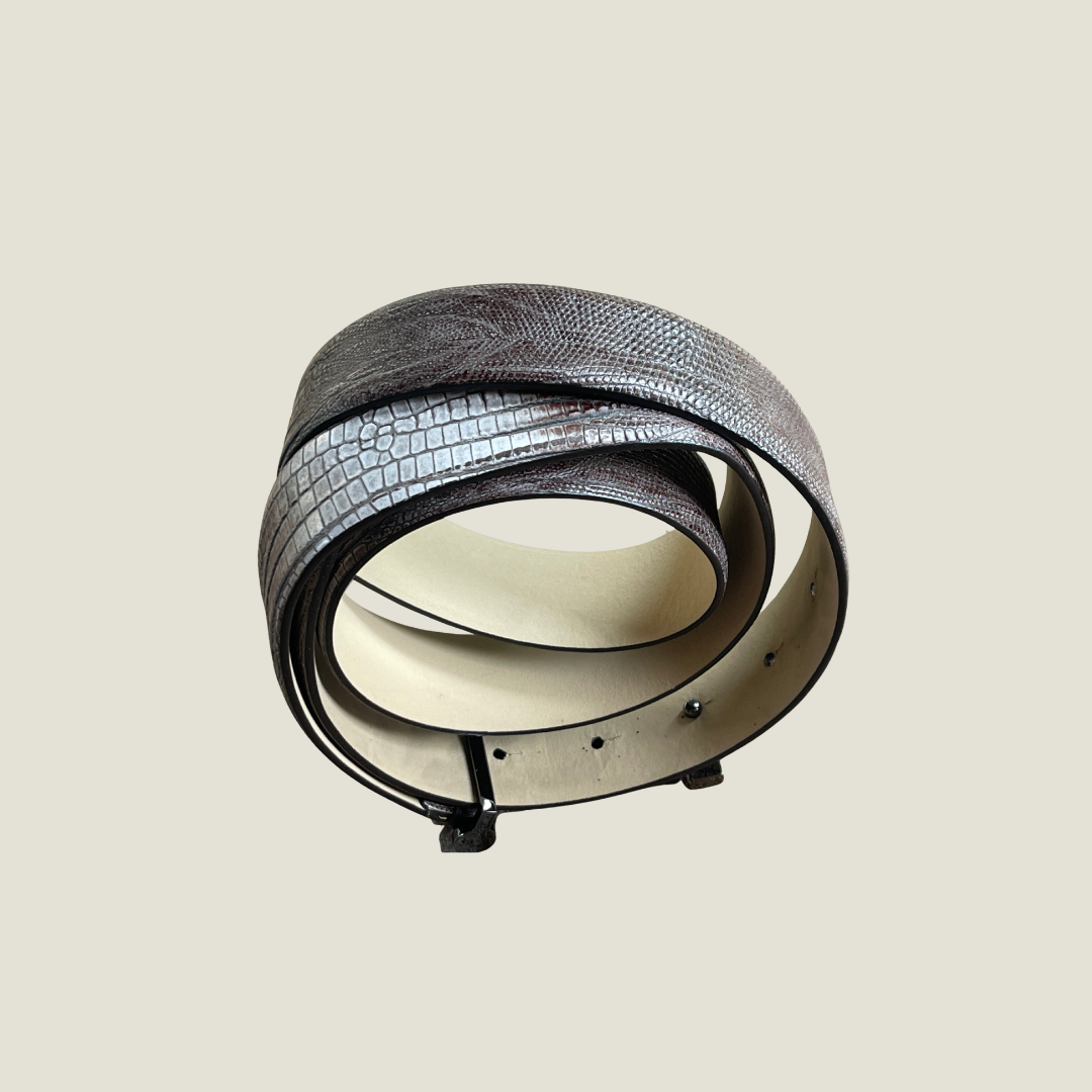 Ledergürtel Echsenprägung 3 cm breit 95 cm