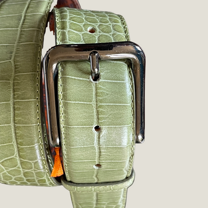 Ledergürtel aus Krokodil Prägung