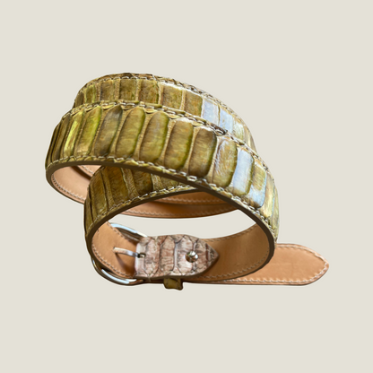 Pythonleder Gürtel handgefertigt 3 cm breit