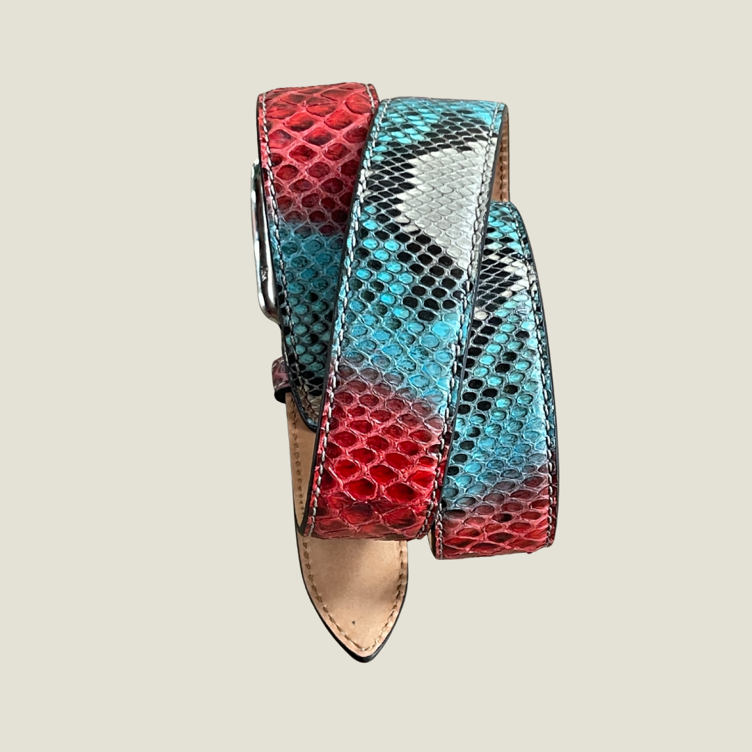 Pythonleder Gürtel 3,5 cm breit Unisex