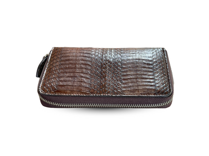 Kobraleder Geldbörse Braun Handbemalt Italien