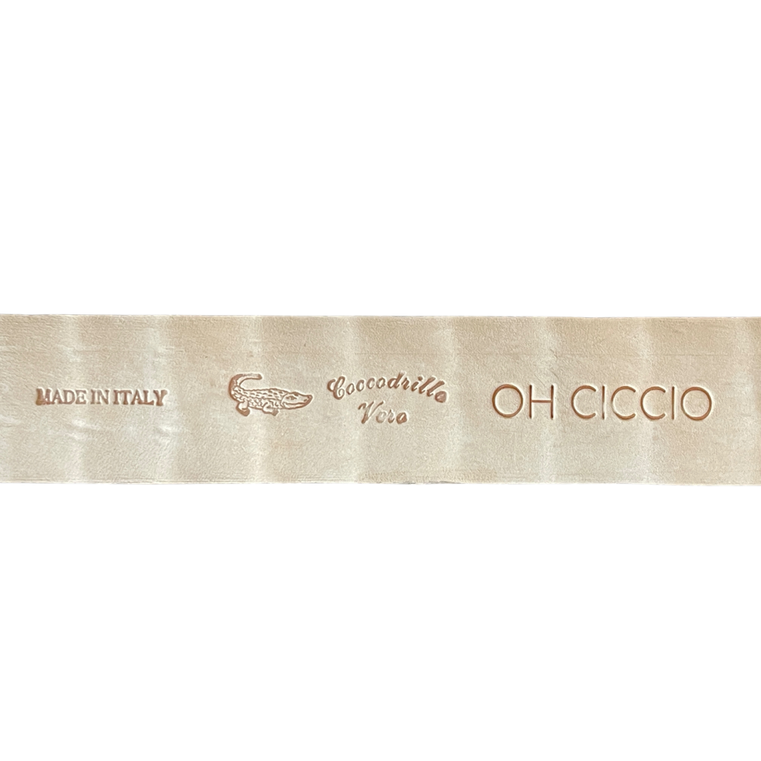 Gürtel Krokodilleder 4 cm breit Unisex Handmade in Italien