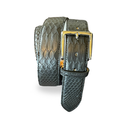 Pythonleder Gürtel 4 cm breit Unisex Handarbeit Italien