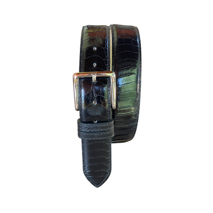 Straußenleder Gürtel 4 cm breit handbemalt Unisex