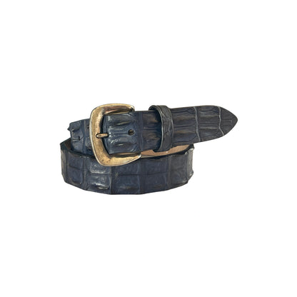 Krokodilleder Gürtel 3,5 cm breit 90 cm handgefertigt
