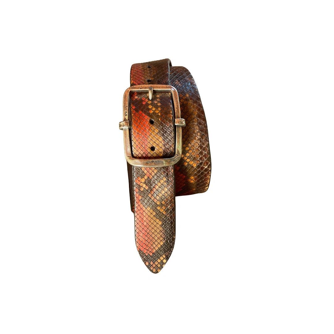 Echt Pythonleder Gürtel 4 cm breit 95 cm Unisex