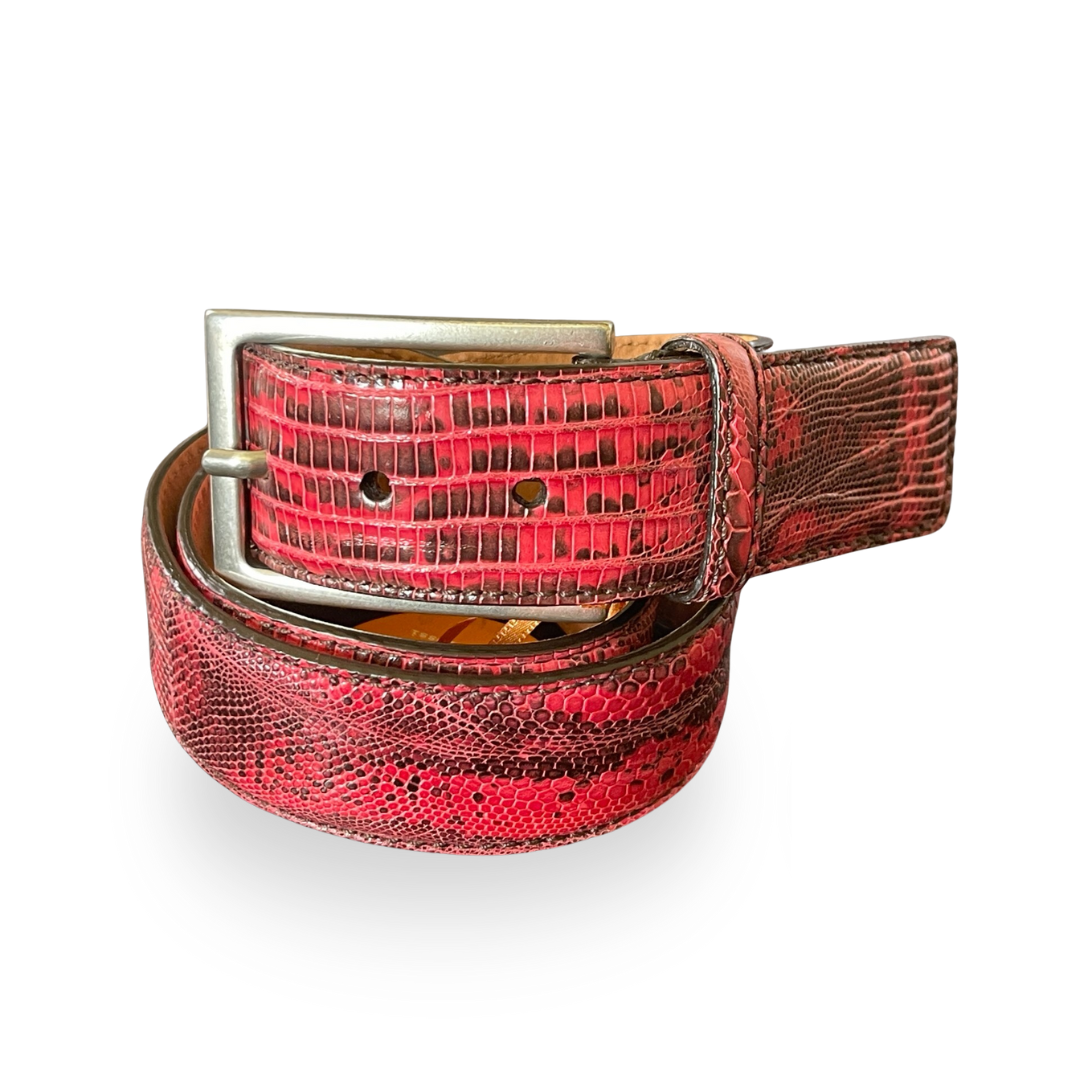 Echsenleder Gürtel 4 cm breit 95cm Unisex Handgemacht in Italien