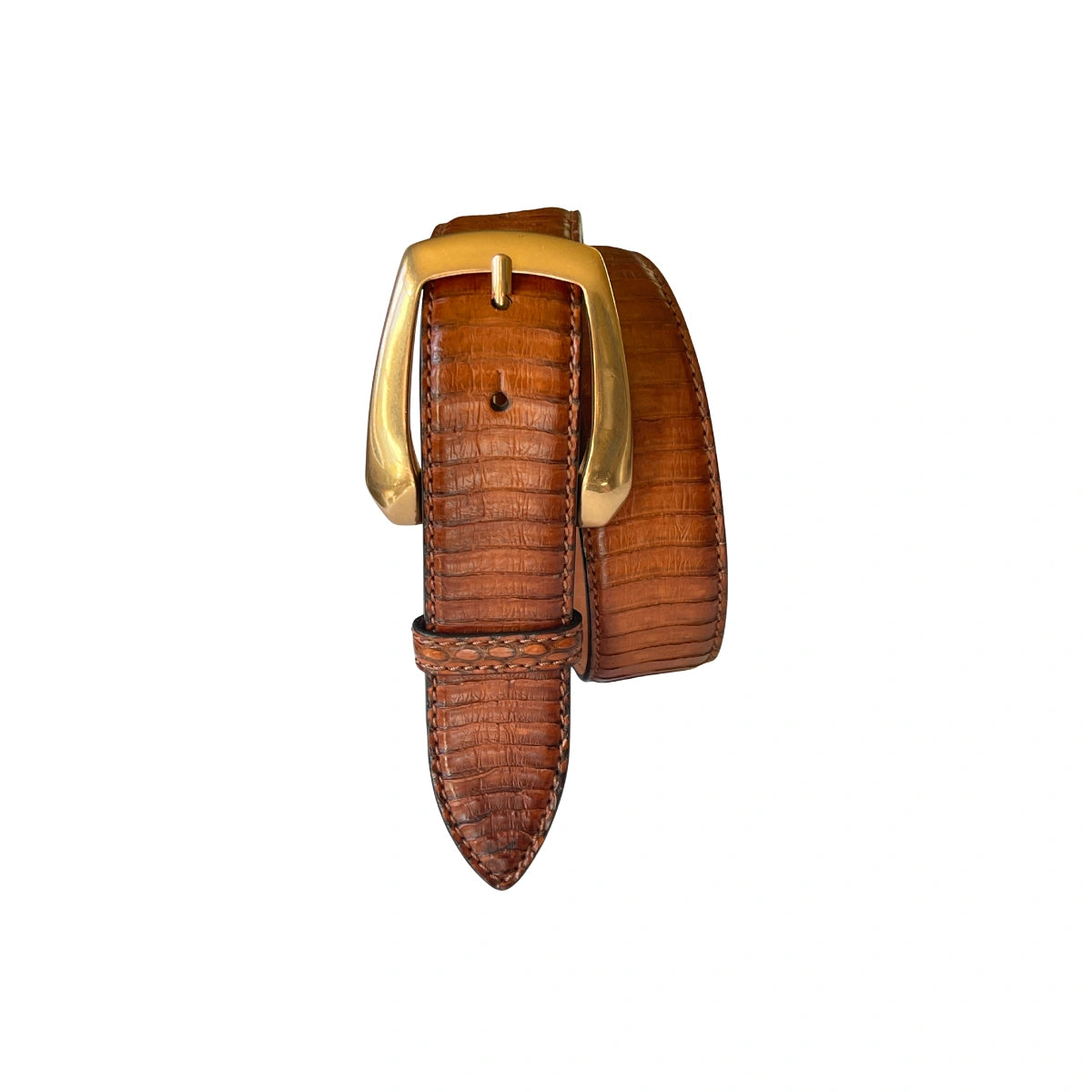 Kobraleder Gürtel 4 cm breit 90 cm Unisex Handgearbeitet