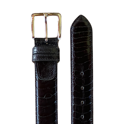 Straußenleder Gürtel 4 cm breit handbemalt Unisex