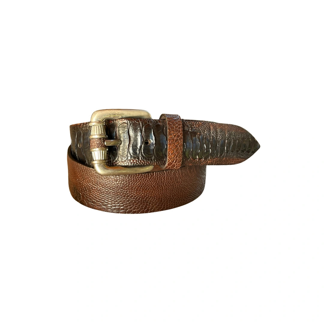 Gürtel Straußenleder 4 cm breit 90 cm Handbemalt