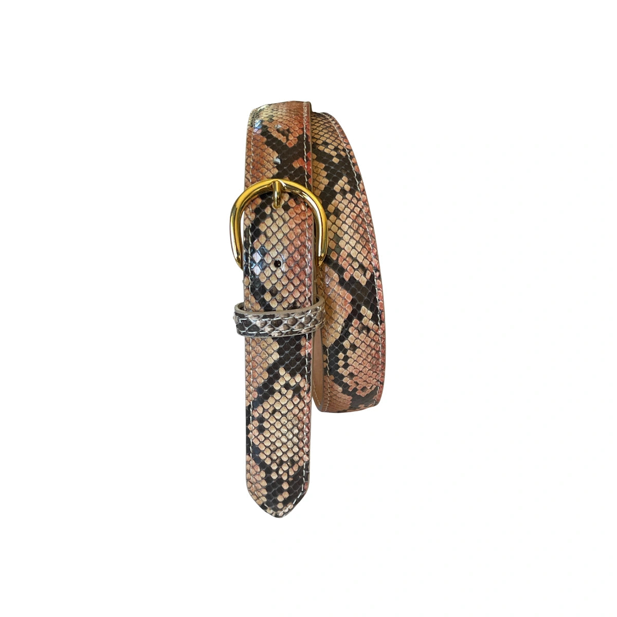 Pythonleder Gürtel 3 cm breit handgefertigt in Italien