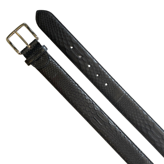 Pythonleder Gürtel 4 cm breit Unisex Handarbeit Italien