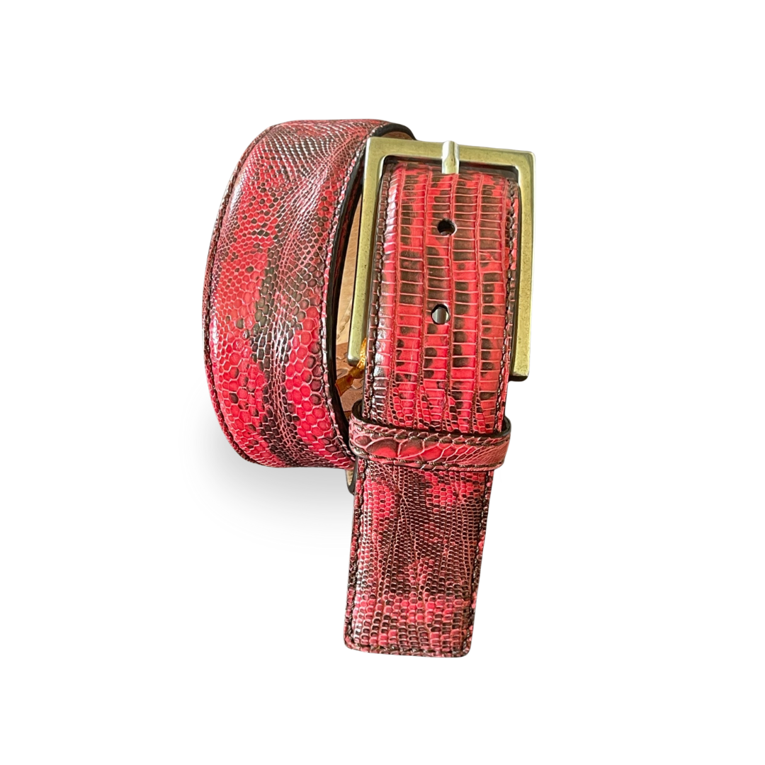 Echsenleder Gürtel 4 cm breit 95cm Unisex Handgemacht in Italien