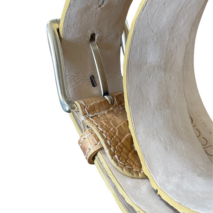 Gürtel Krokodilleder 4 cm breit Unisex Handmade in Italien