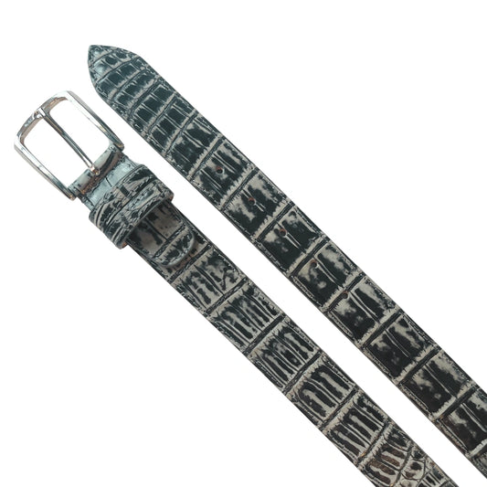 Alligatorleder Gürtel 3,5 cm breit handarbeit Unisex