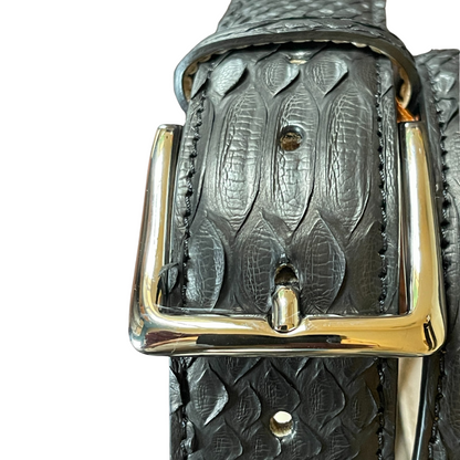 Pythonleder Gürtel 4 cm breit Unisex Handarbeit Italien