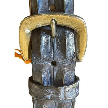 Krokodilleder Gürtel 3,5 cm breit 90 cm handgefertigt