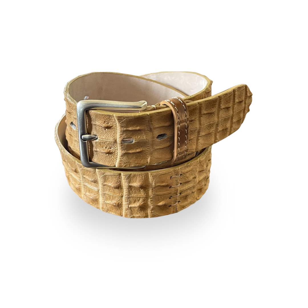 Gürtel Krokodilleder 4 cm breit Unisex Handmade in Italien