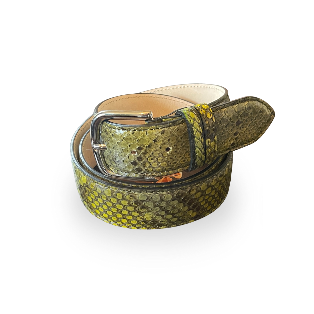 Python Gürtel 4 cm breit Handarbeit Italien