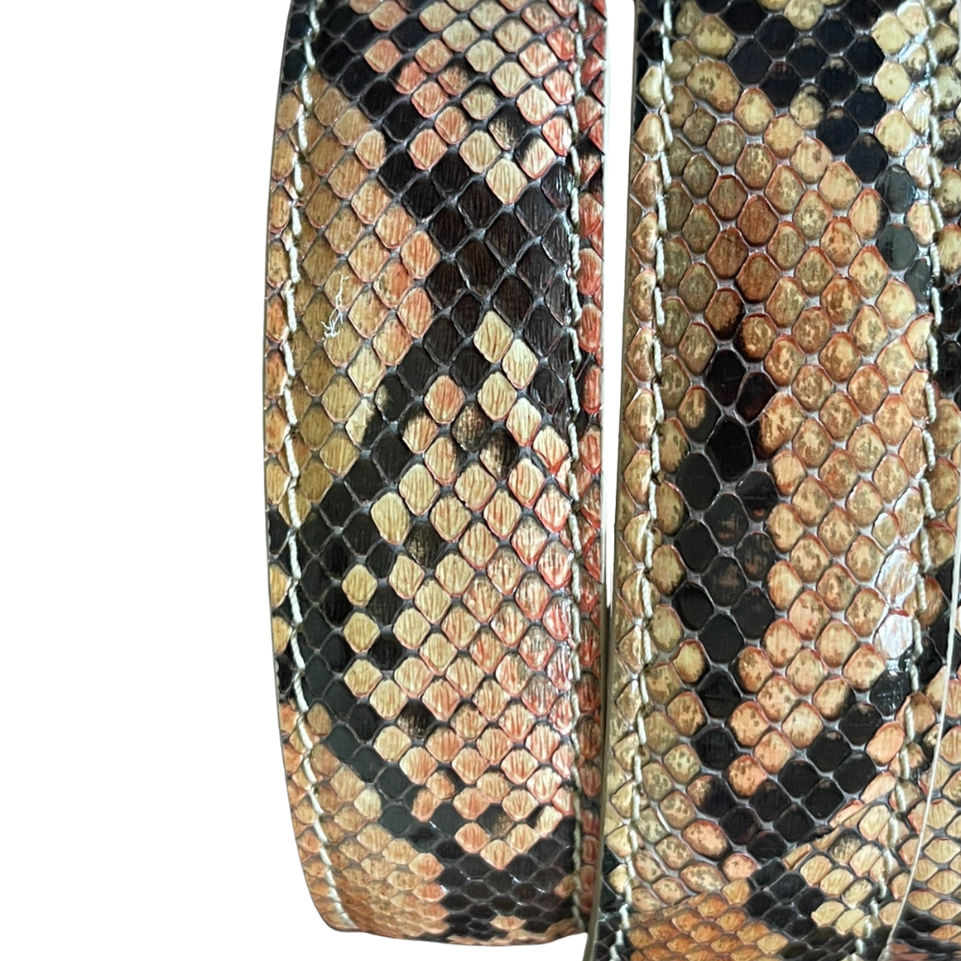 Pythonleder Gürtel 3 cm breit handgefertigt in Italien