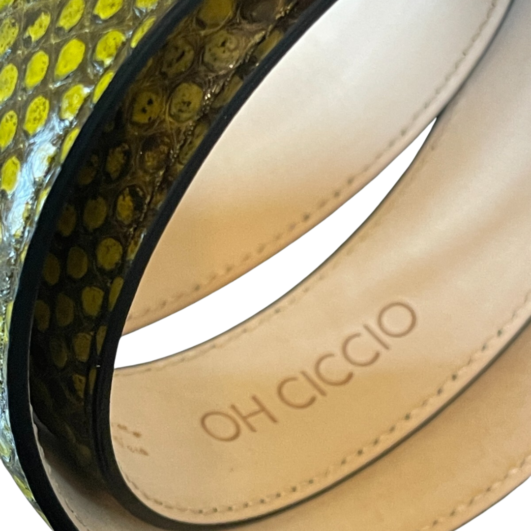 Python Gürtel 4 cm breit Handarbeit Italien