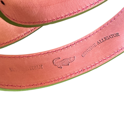 Alligatorleder Gürtel Patch 3 cm breit handgefertigt in Italien