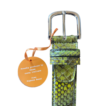 Python Gürtel 4 cm breit Handarbeit Italien