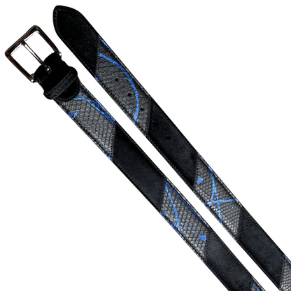 Patch Fell-/ Python Ledergürtel 4 cm breit Handmade Unisex