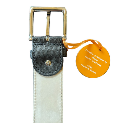 Pythonleder Gürtel 4 cm breit Unisex Handarbeit Italien