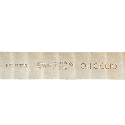 Krokodilleder Gürtel 4 cm breit Unisex Handgefertigt