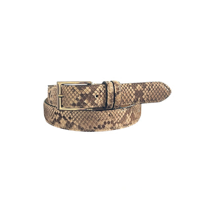 Pythonleder Gürtel 3,5 cm handgefertigt Italien Unisex