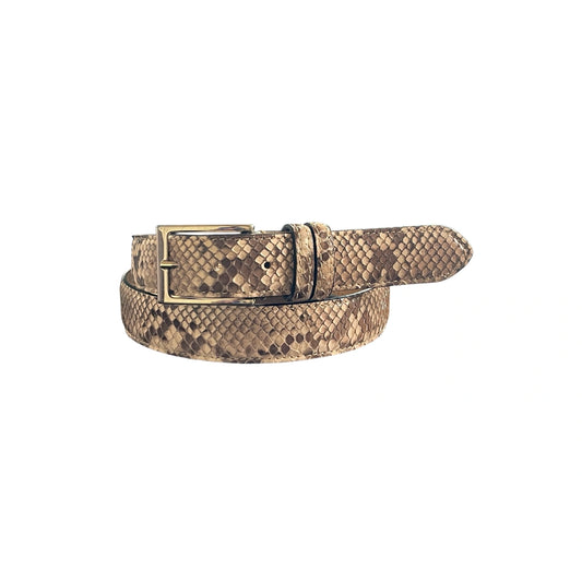 Pythonleder Gürtel 3,5 cm handgefertigt Italien Unisex